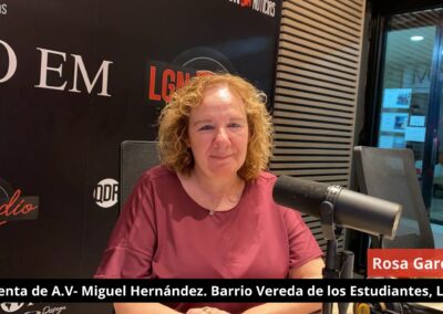 22/08/24 Rosa García. Presidenta de A.V- Miguel Hernández. Barrio Vereda de los Estudiantes, Leganés