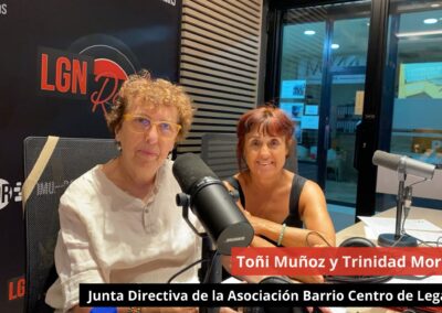 22/08/24 Toñi Muñoz y Trinidad Moreno. Junta Directiva de la Asociación Barrio Centro de Leganés