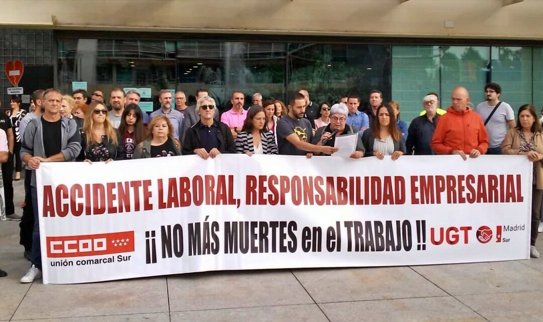 CCOO y UGT convocan una concentración en Fuenlabrada por la muerte de un trabajador