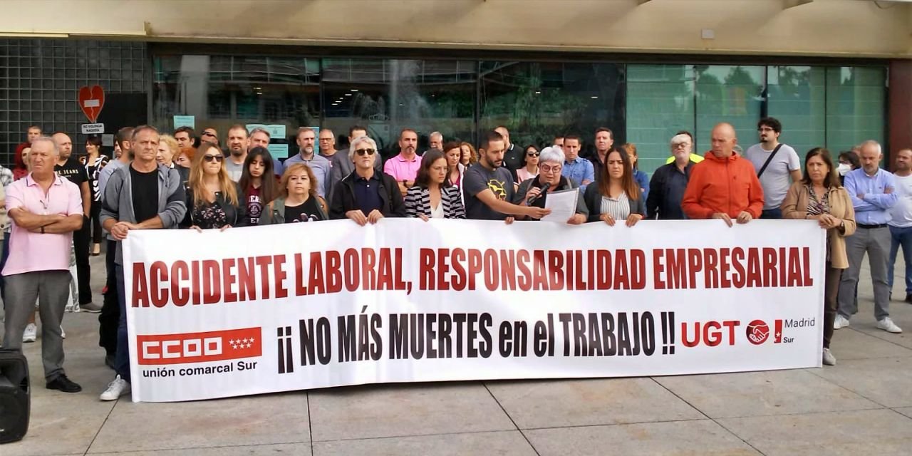 CCOO y UGT convocan una concentración en Fuenlabrada por la muerte de un trabajador