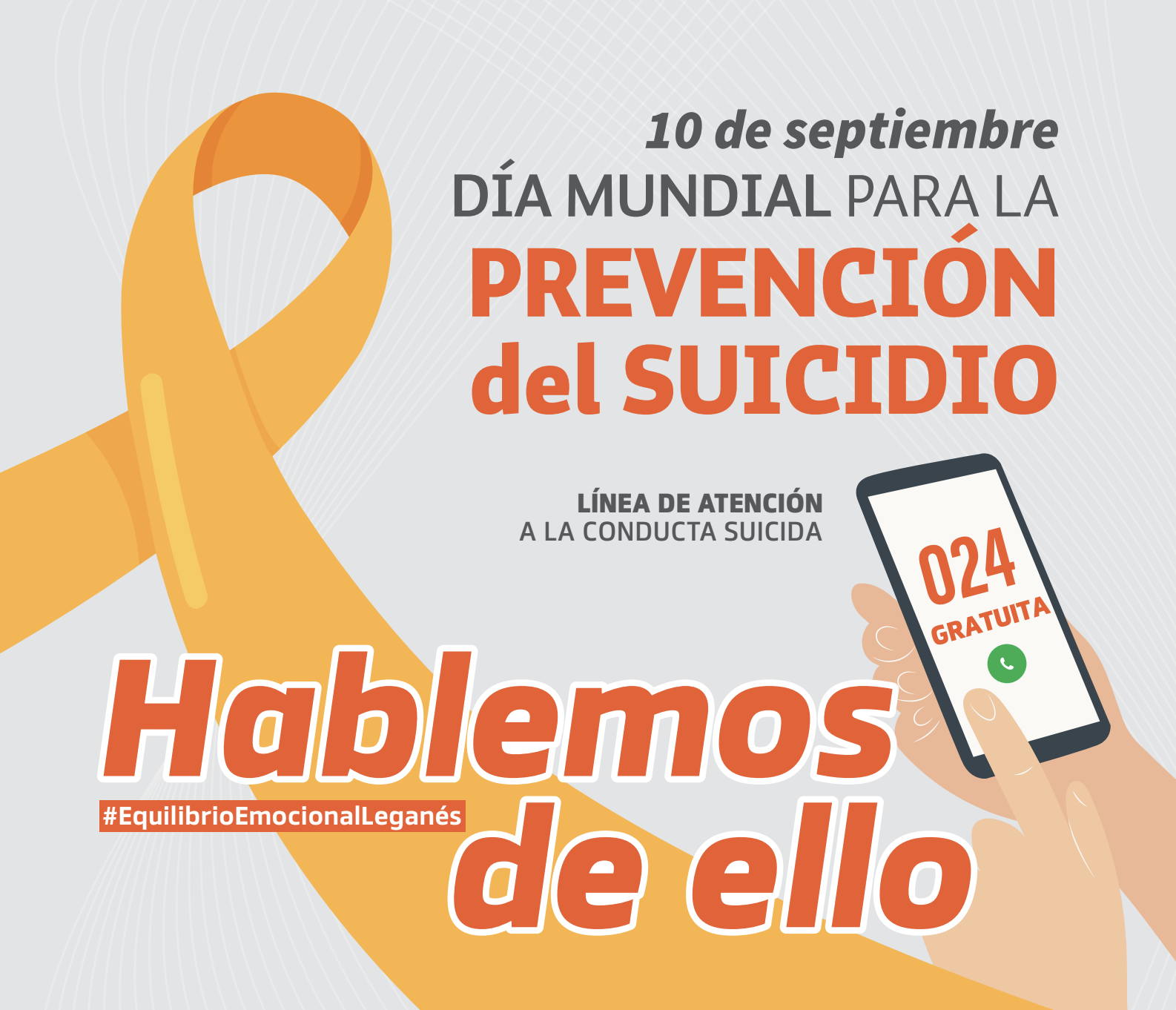 Leganés lanza campaña de prevención del suicidio en el Día Mundial con nuevas iniciativas