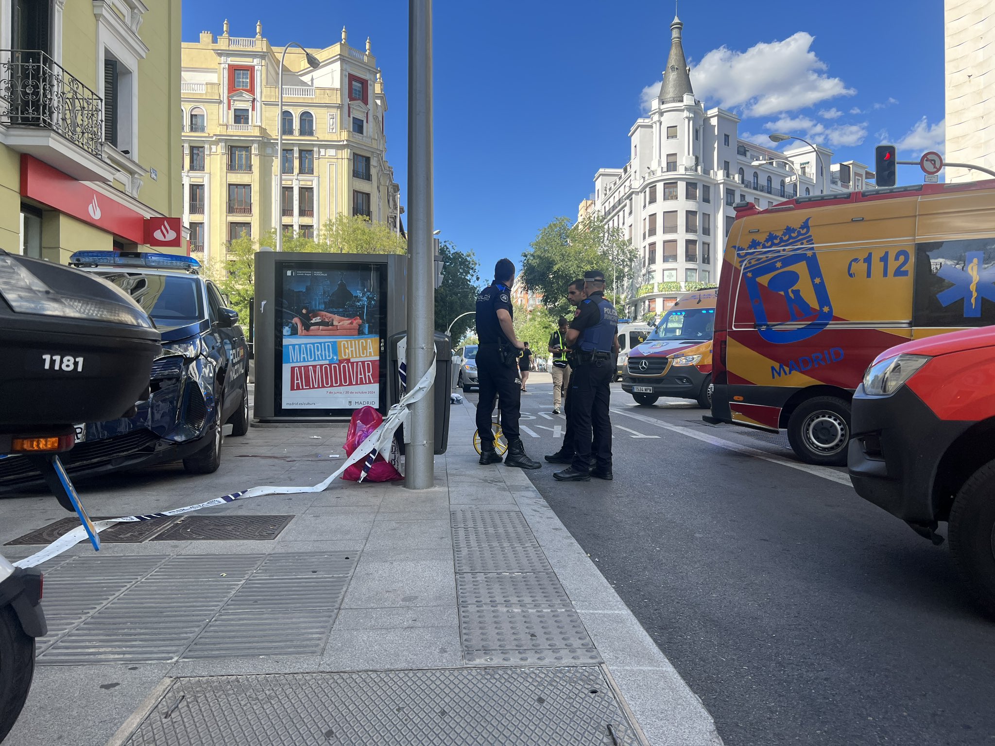 Tres mujeres y un bebé heridos tras ser arrollados por un coche de Policía en Madrid