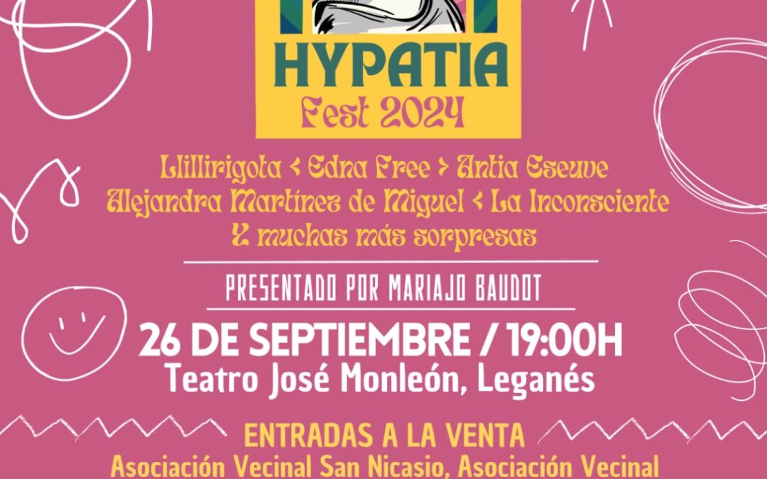 Leganés acoge el HYPATIA FEST el 26 de septiembre para apoyar al “Proyecto del Menor”