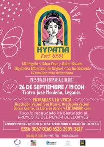 Leganés acoge el HYPATIA FEST el 26 de septiembre para apoyar al "Proyecto del Menor"