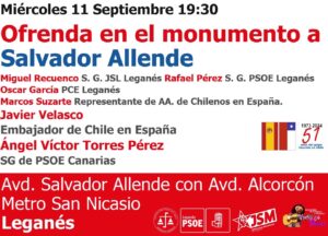 Leganés rinde homenaje a Salvador Allende con dos actos conmemorativos