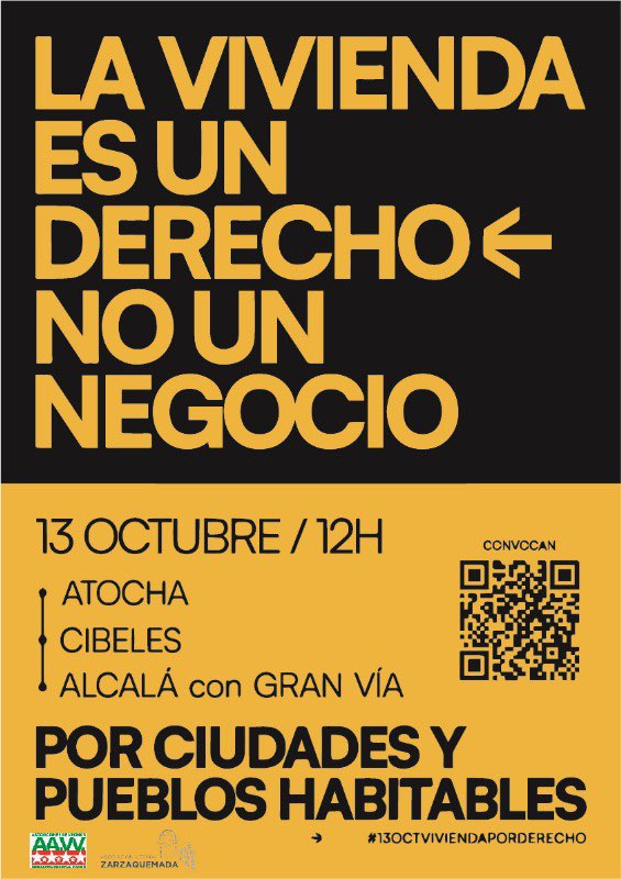 La Asociación Vecinal de Zarzaquemada critica la negativa a la moción sobre el derecho a una vivienda digna