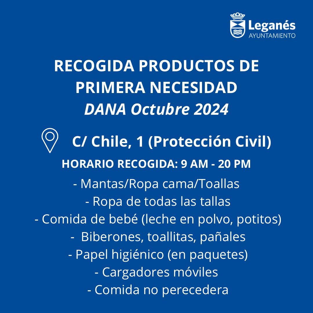 Leganés se une al luto oficial de tres días por las víctimas de la DANA y envía ayuda a Paiporta