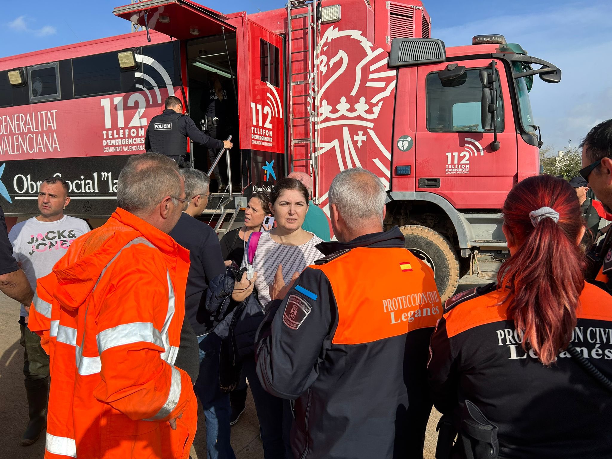 Protección Civil de Leganés se desplaza a Paiporta para auxiliar tras la tragedia de la DANA