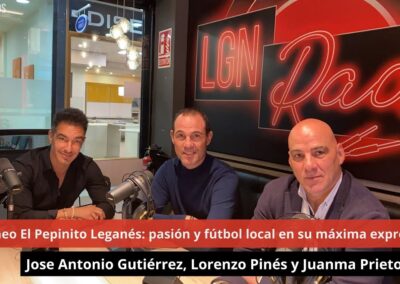 Jose Antonio Gutiérrez, Lorenzo Pinés y Juanma Prieto. Torneo “El Pepinito”, Leganés