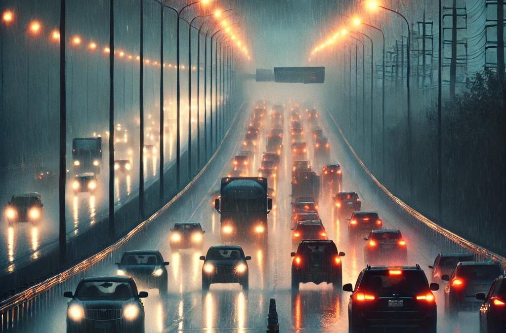 La intensa lluvia provoca caos en las carreteras de Madrid con accidentes y atascos