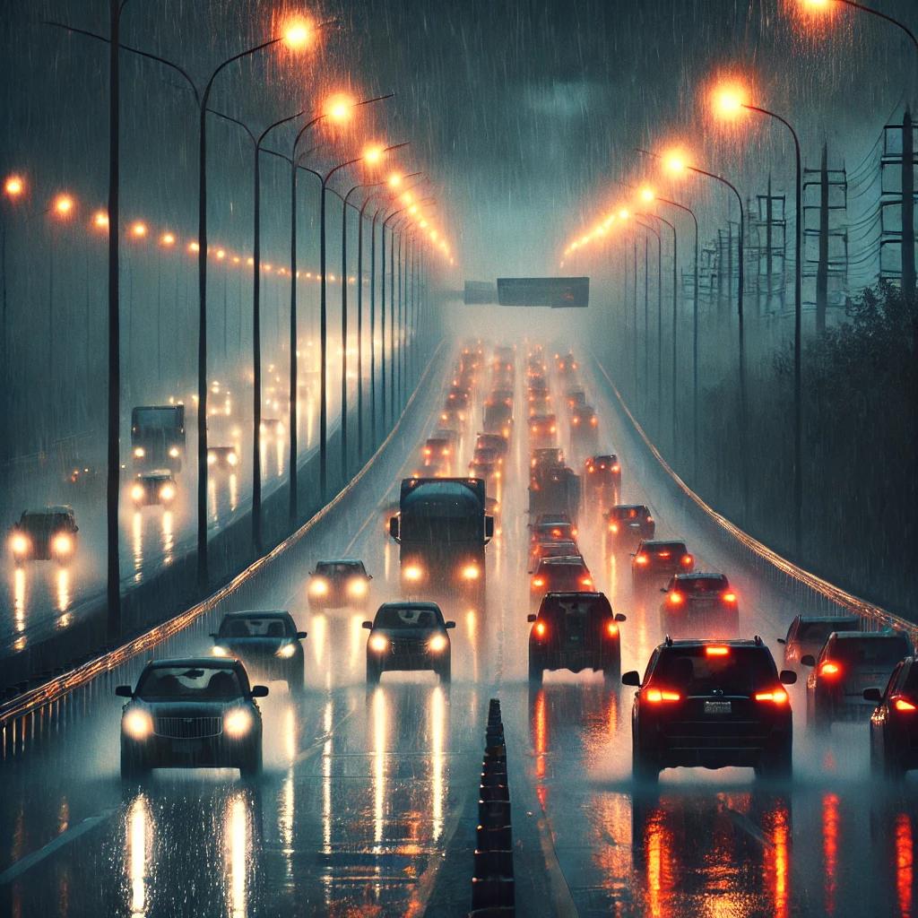 La intensa lluvia provoca caos en las carreteras de Madrid con accidentes y atascos