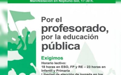 Los profesores de la educación pública en Madrid convocan huelga y gran manifestación