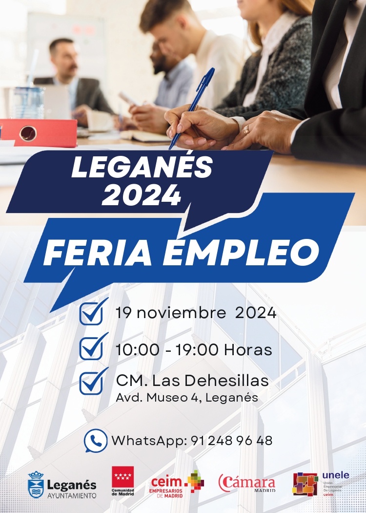 El Ayuntamiento de Leganés recupera la Feria de Empleo tras diez años, con más de 20 empresas en busca de talento