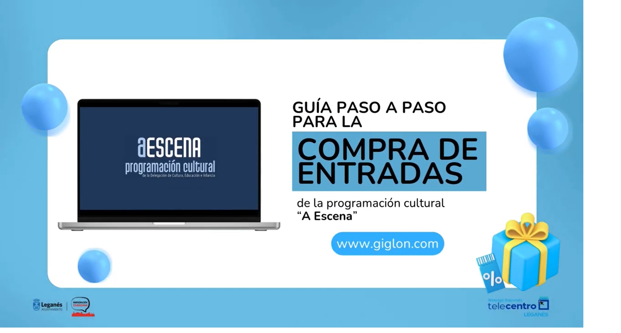 El Ayuntamiento de Leganés lanza un vídeo para facilitar la compra online de entradas de teatro