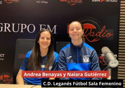 12/11/24 Andrea Benayas y Naiara Gutiérrez. C.D. Leganés Fútbol Sala Femenino