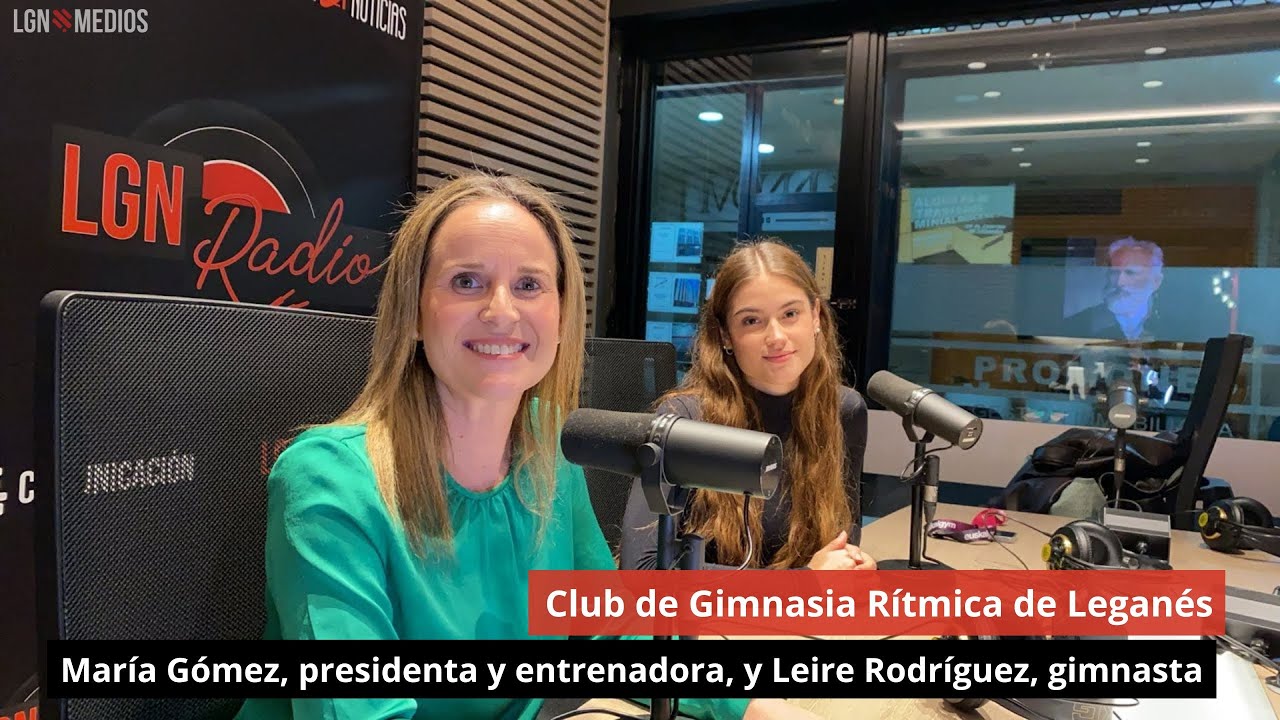 Club de Gimnasia Rítmica de Leganés. María G., presidenta, y Leire R., gimnasta