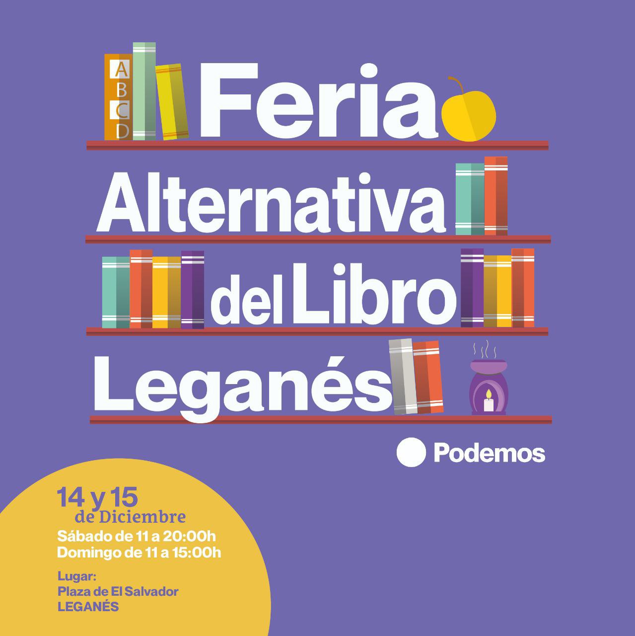 Podemos Leganés acoge la primera Feria Alternativa del Libro