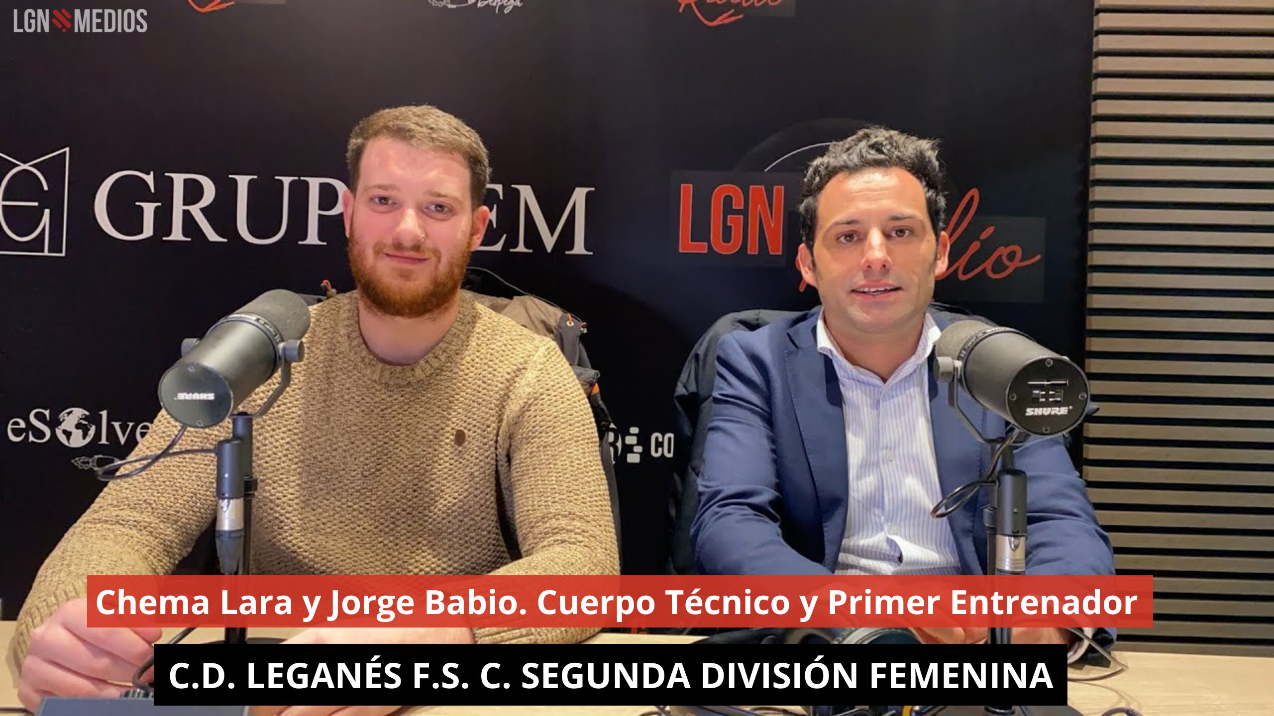 Chema Lara y Jorge Babio. C.D. Leganés F.S.C de Segunda División Femenina