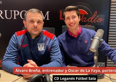 14/01/25 ⚽✨ Álvaro Breña, entrenador y Oscar de La Faya, portero. CD Leganés Fútbol Sala