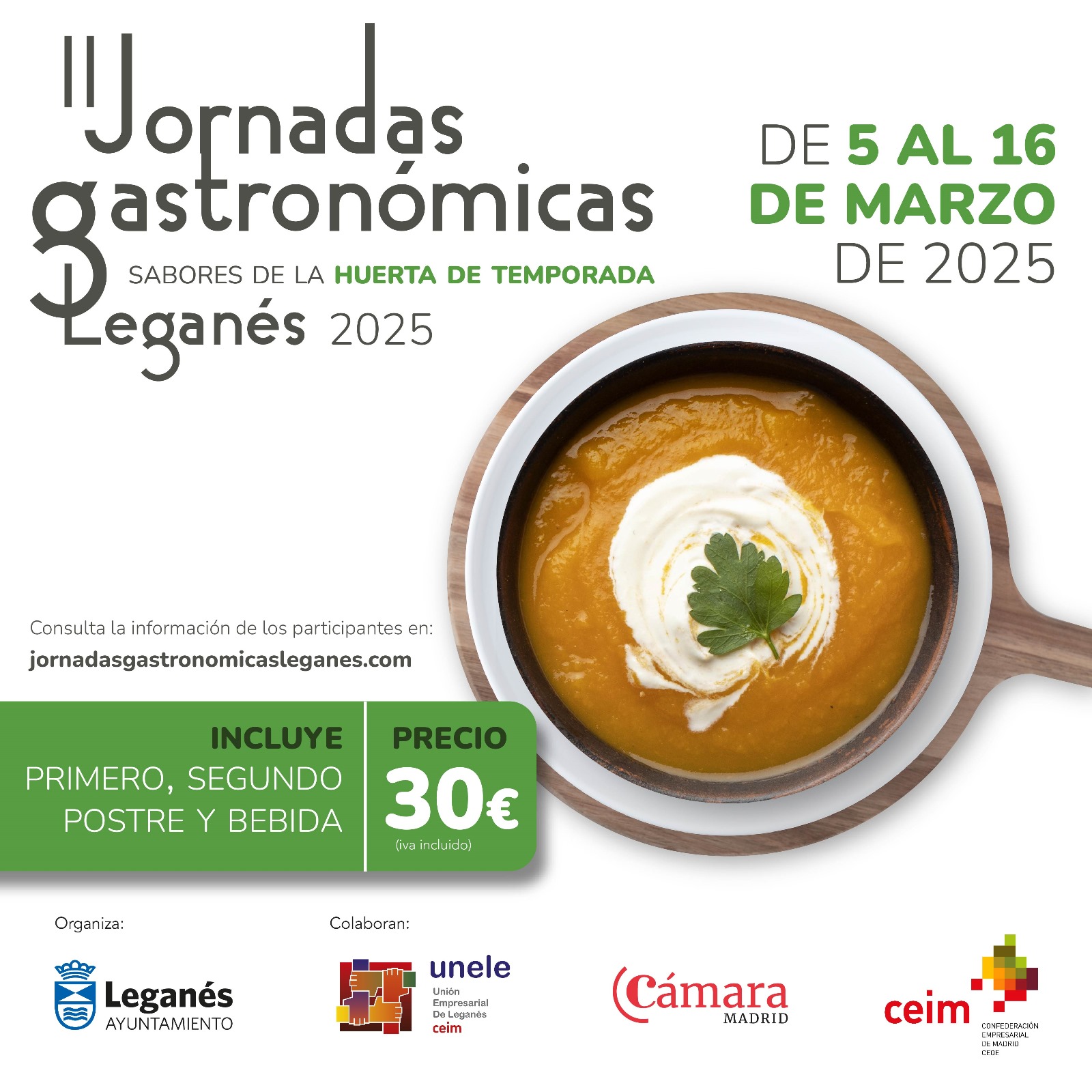 PRENSA LEGANÉS_Leganés celebra sus II Jornadas Gastronómicas 'Sabores de la Huerta' del 5 al 16 de marzo