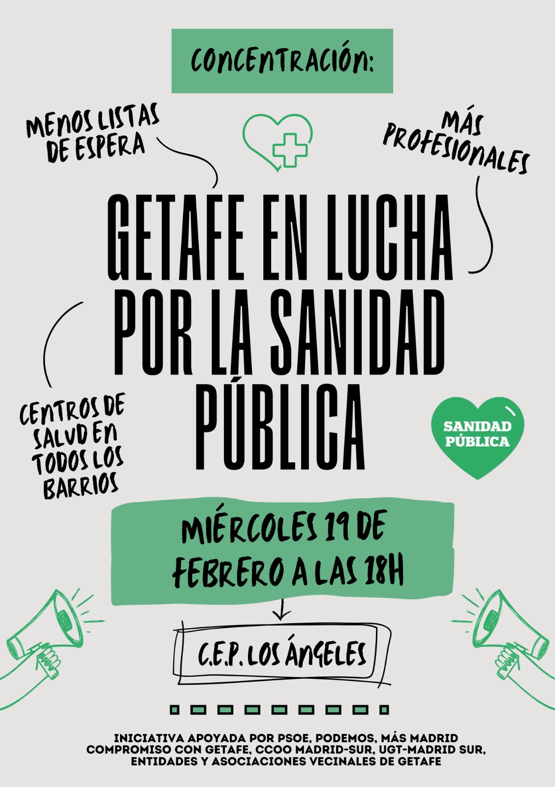 MásMadridCompromisoconGetafe_Vecinos de Getafe exigen mejoras en la sanidad pública madrileña