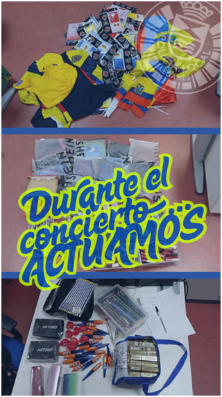 Intervenidos productos falsificados durante un concierto en Leganés