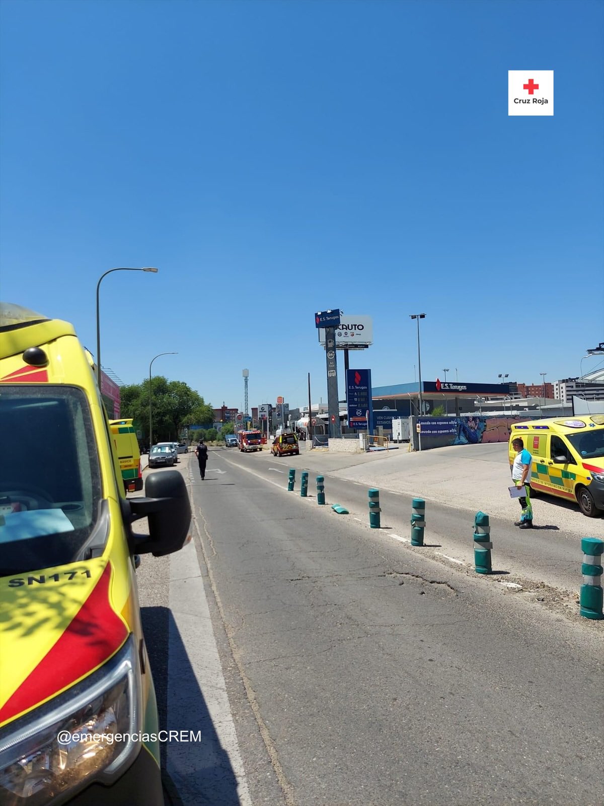 Explosión en gasolinera hiere a camionero