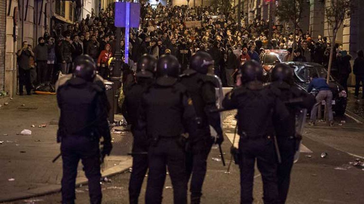 RTVE_Disturbios y cargas policiales en Madrid tras las protestas por Gaza