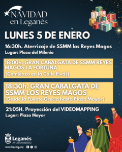 La Cabalgata de Reyes de Leganés reunirá 45 carrozas, reparto masivo de caramelos y llegada en helicóptero