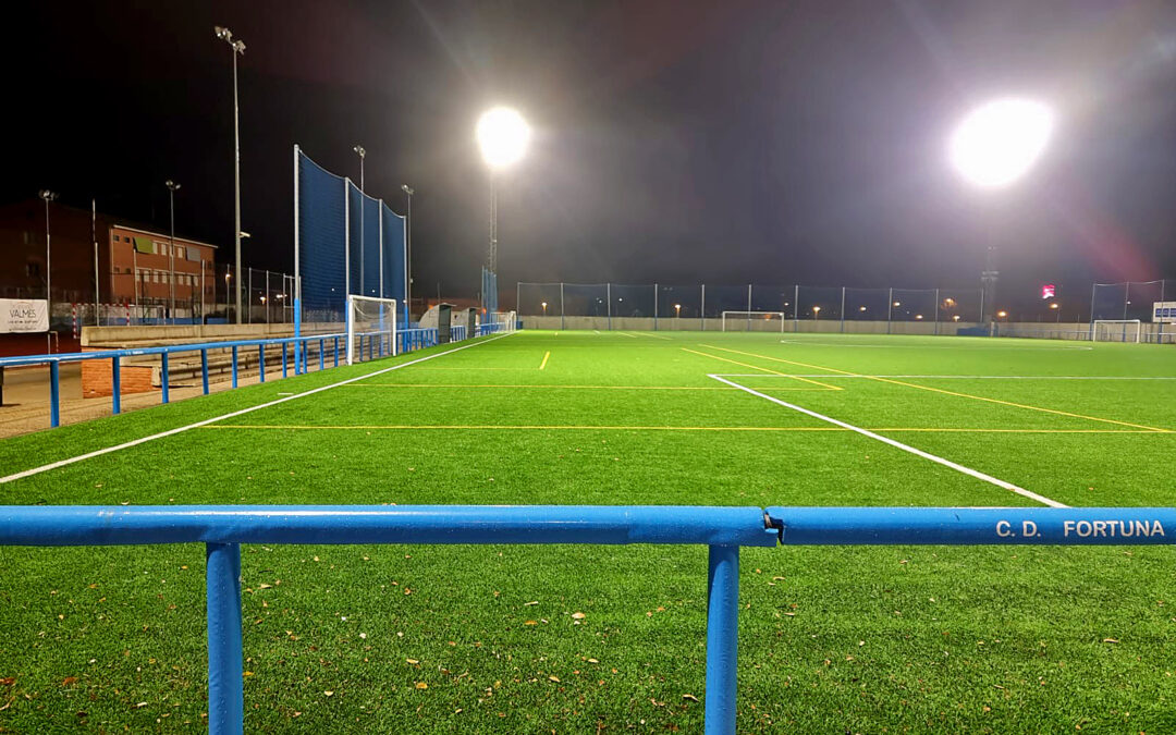 Leganés moderniza el campo de fútbol de La Fortuna con nueva iluminación LED eficiente