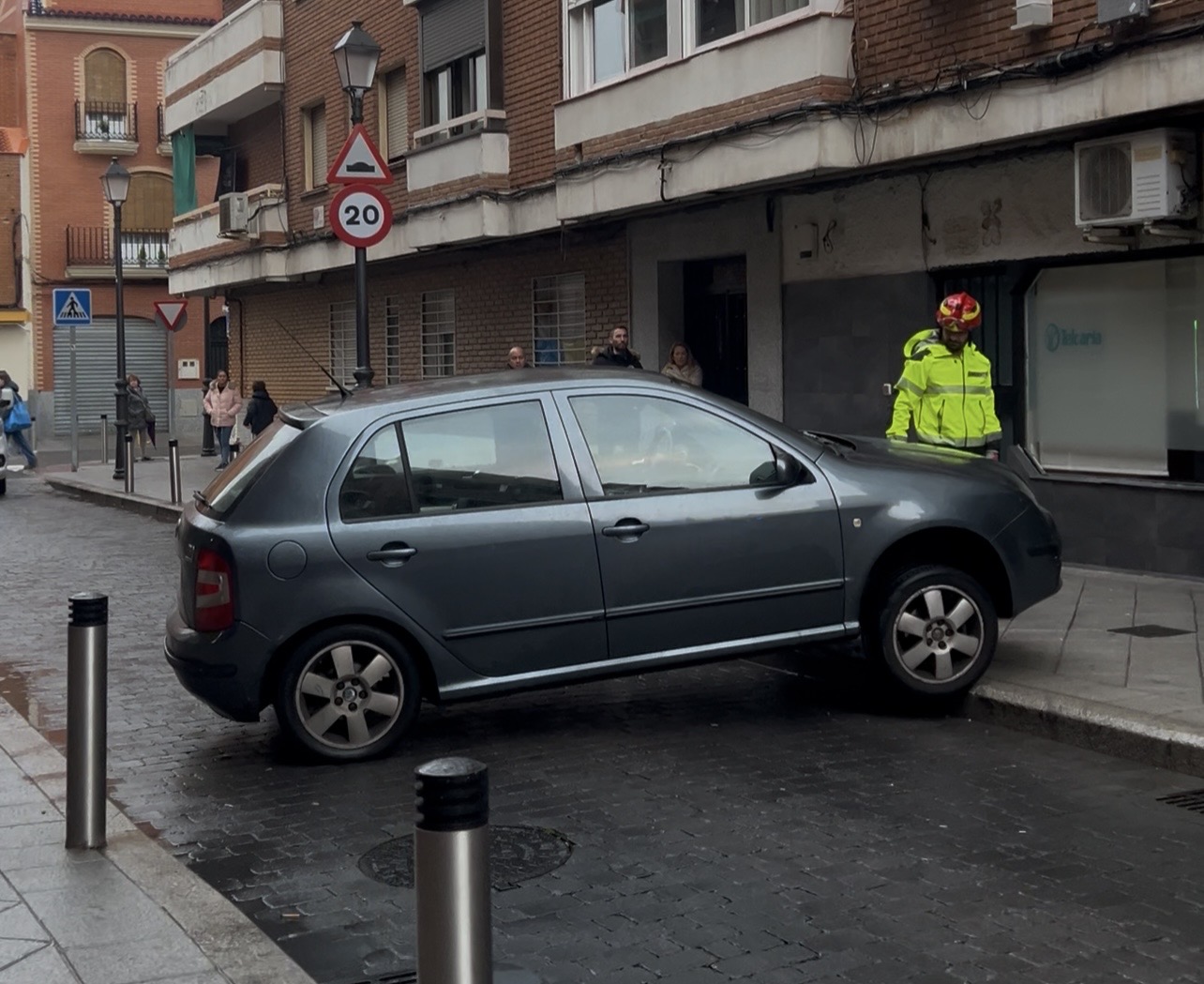 Elena Sancho_Incidente de tráfico en el centro de Leganés