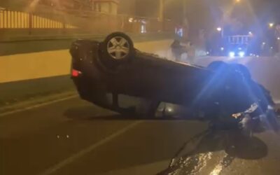 Un vehículo cae desde el Puente de San Nicasio en Leganés sin causar heridos