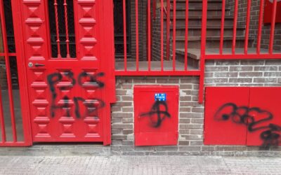 Vandalizan nuevamente la sede del PSOE de Leganés con símbolos fascistas