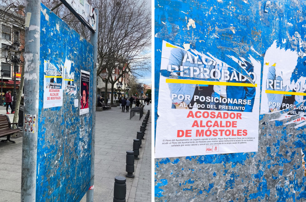 El PSOE de Leganés denuncia la retirada de sus carteles en paneles municipales