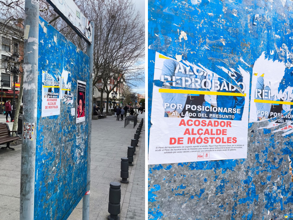 El PSOE de Leganés denuncia la retirada de sus carteles en paneles municipales