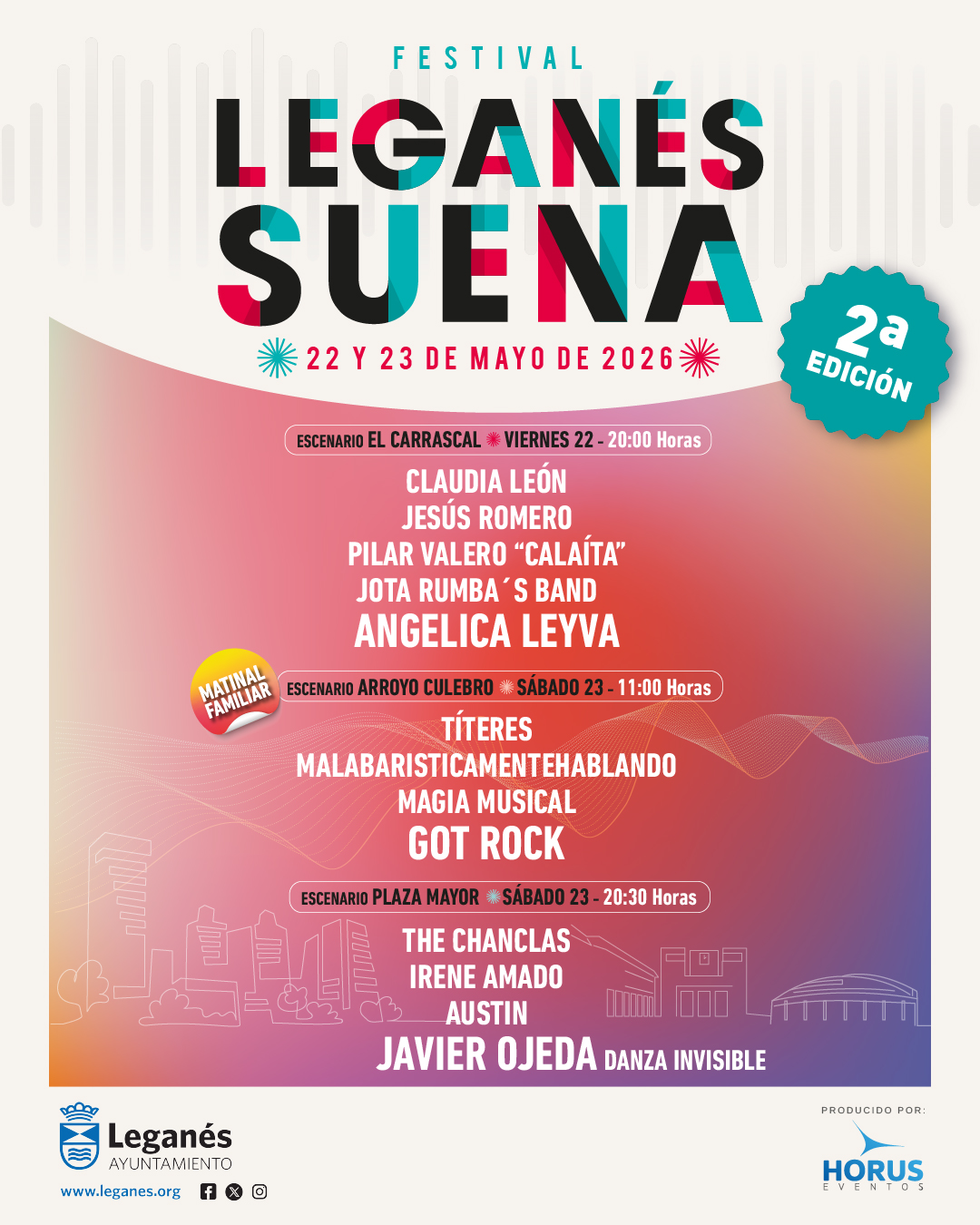 Cartel 'Leganés suena'.