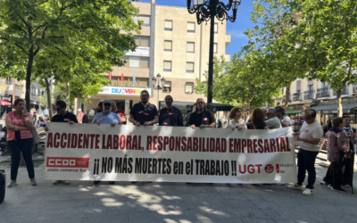 Concentración en Leganés tras la muerte de un trabajador en un accidente laboral: “Los trabajadores no pueden perder la vida en su trabajo”