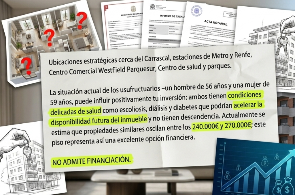 La venta de un piso en Leganés genera polémica por usar la salud de los propietarios como reclamo