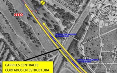 Obras en la M-406 en Leganés reducen el tráfico a un solo carril por sentido durante meses