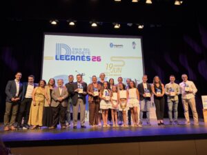Los premiados de la Gala Deporte Leganés.