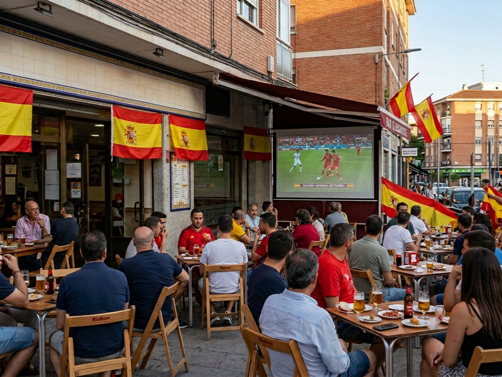 Leganés permite a los bares sacar pantallas para ver los partidos de la Selección en las terrazas Leganés permite a los bares sacar pantallas para ver los partidos de la Selección en las terrazas
