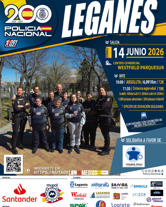 Leganés acoge la Carrera Solidaria Ruta 091