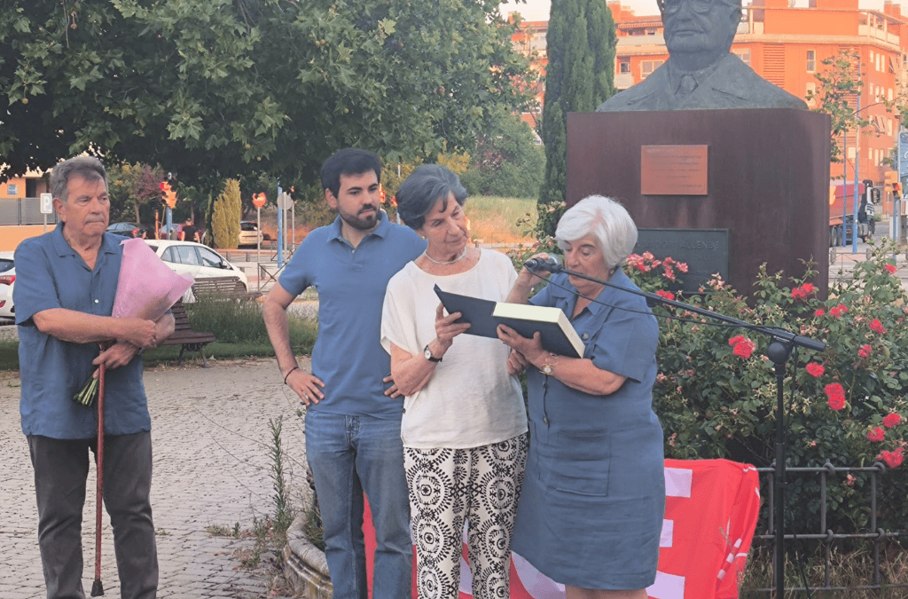 Isabel Allende visita Leganés para rendir homenaje a la memoria de su padre, Salvador Allende