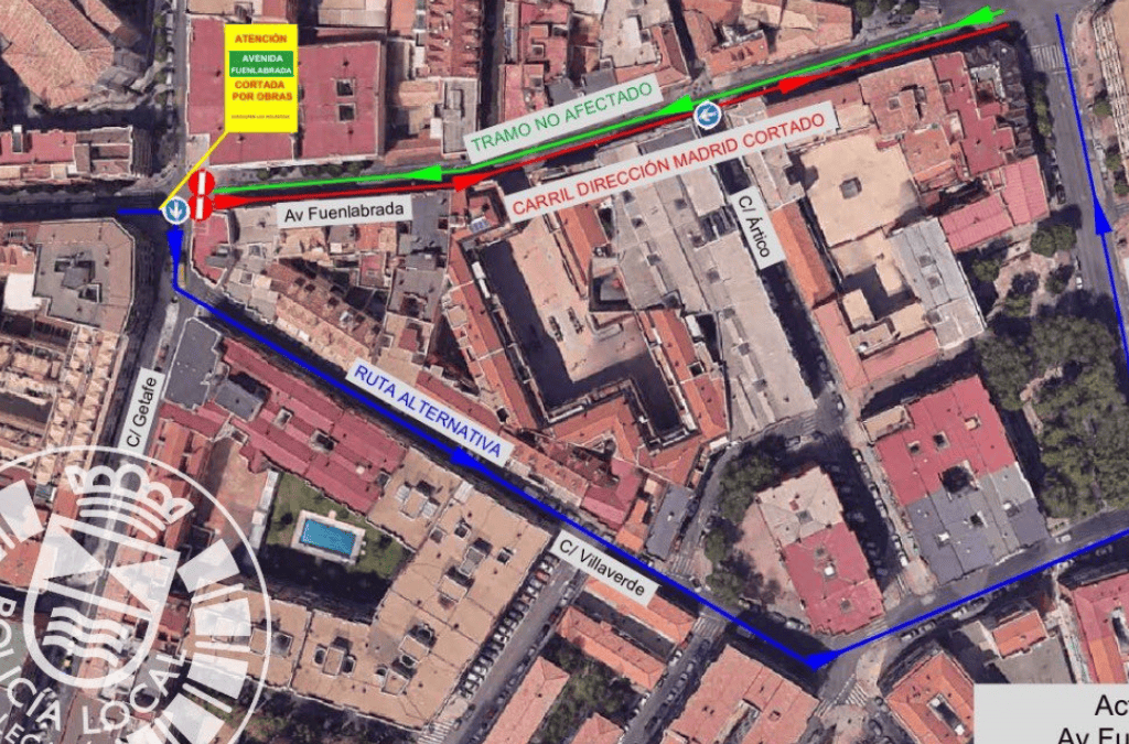 La avenida de Fuenlabrada inicia su rehabilitación con cortes de tráfico durante una semana