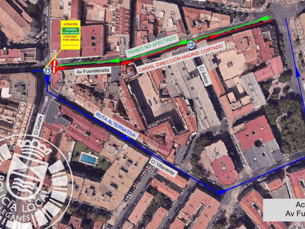 La avenida de Fuenlabrada inicia su rehabilitación con cortes de tráfico durante una semana