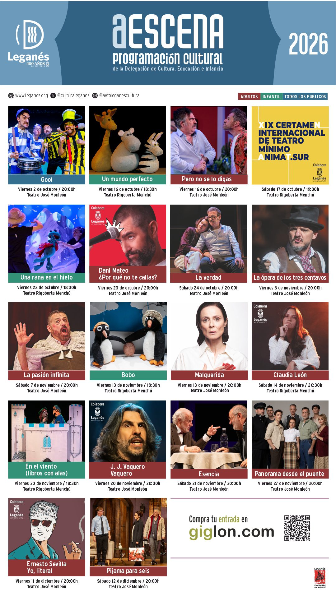 Programación 'A Escena' del otoño 2026