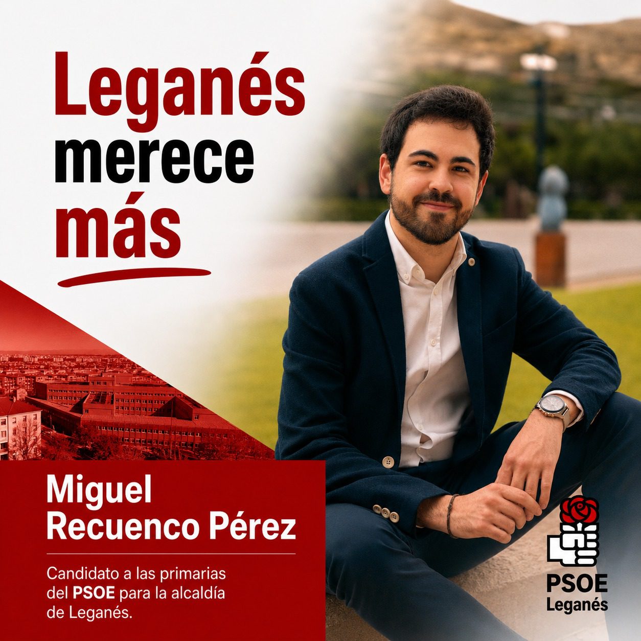 Miguel Recuenco anuncia su candidatura a las primarias del PSOE de Leganés con el objetivo de “recuperar” la ciudad
